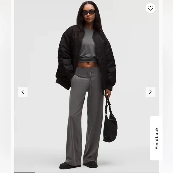 Sold out lululemon groove wide leg onyx grey size 0 - Picture 1 of 9